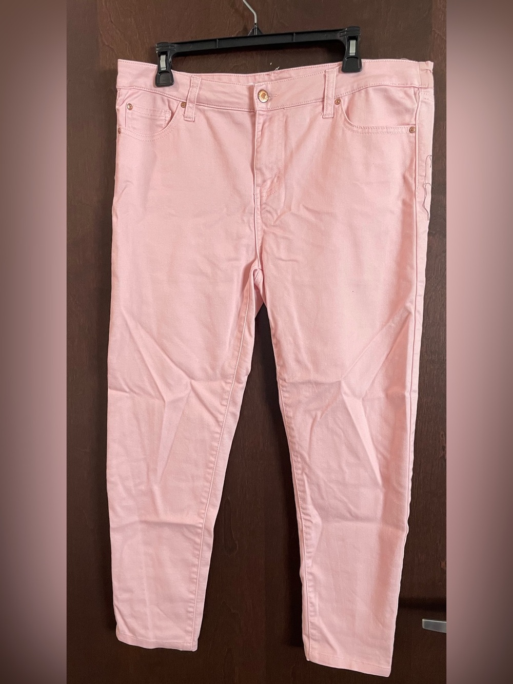 Truth + Theory Women's Cropped Pink Slim Ankle Pants Size 12